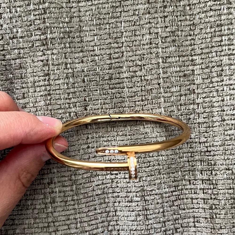 Designer inspired Gold Nail Bracelet
